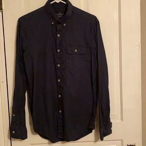 Navy blue men’s long sleeve American Eagle casual shirt